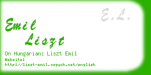 emil liszt business card